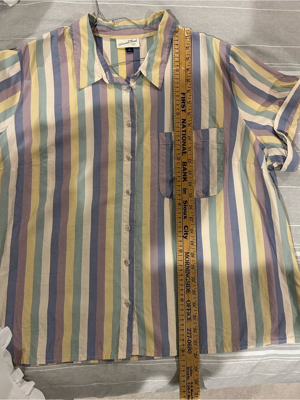 Universal Thread Pastel Striped Button Down Shirt - Picture 7 of 7